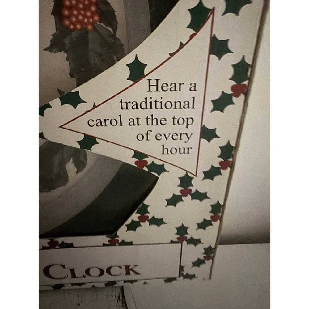 Mark Feldstein Christmas Melody Musical Christmas Wall Clock Vintage Jerry Schur